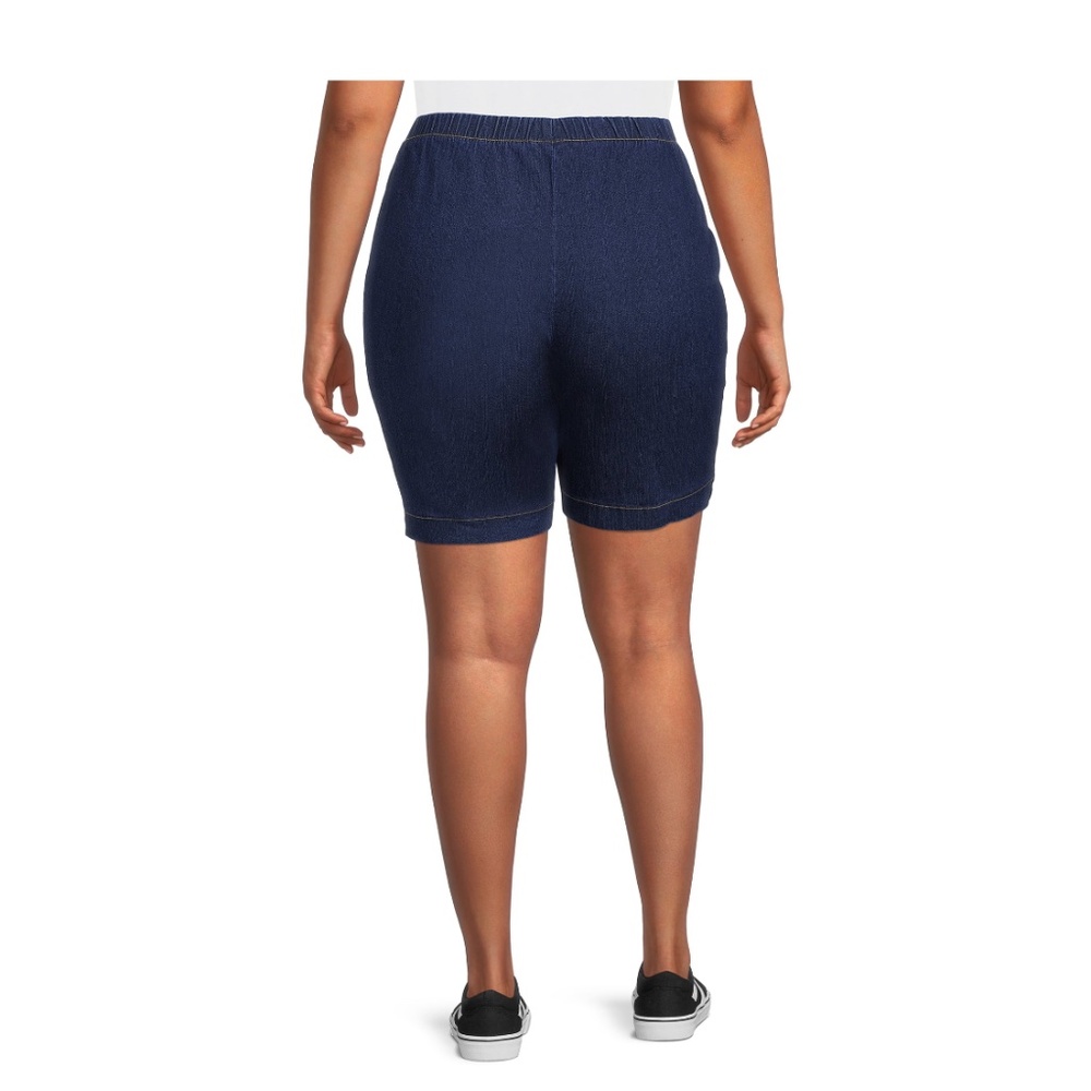 Just My Size Women’s Plus Size Dark Indigo 2 Pocket Shorts Size 2X NEW - Picture 2 of 6
